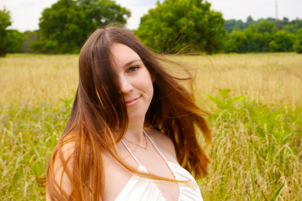 Cara Paige portrait in golden-hour light